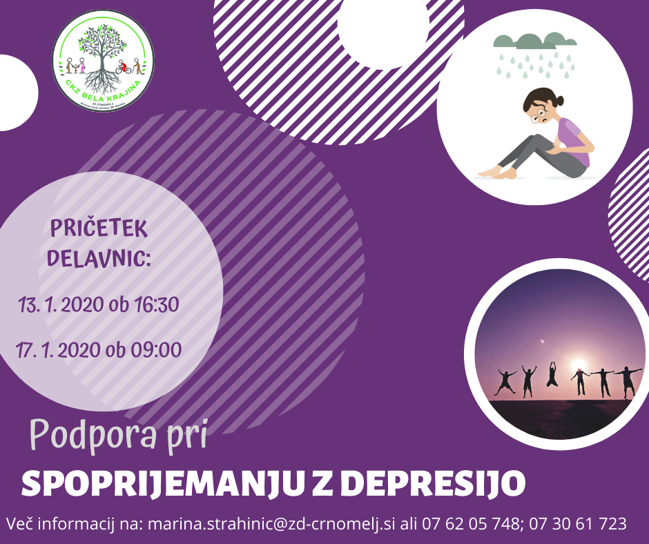 DELAVNICA Podpora pri spoprijemanju z depresijo