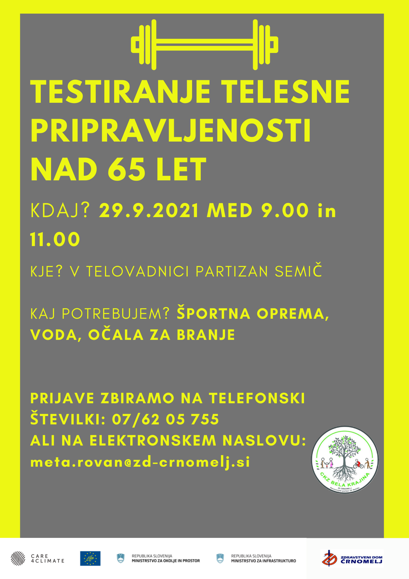 TESTIRANJE TELESNE PRIPRAVLJENOSTI ZA STAREJŠE V SEMIČU